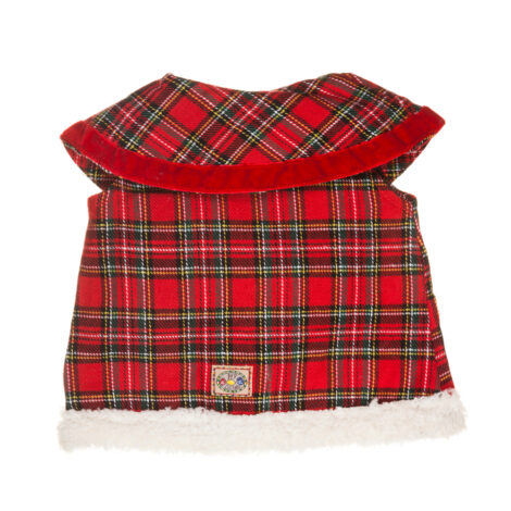 Cappotto in tessuto tartan rosso