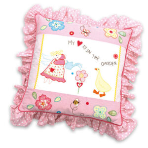 Cuscino con volants “My Heart My Doll