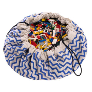 Sacco Portagiochi Zigzag blu Play&Go