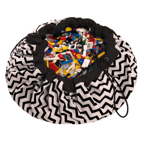 Sacco Portagiochi Zigzag nero Play&Go