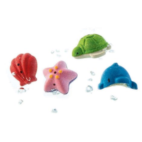 animali per il bagnetto in legno- Sea life bath set PlanToys