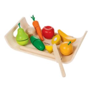 Vassoio con frutta, verdura e coltellino – Assorted Fruit &Vegetable PlanToys