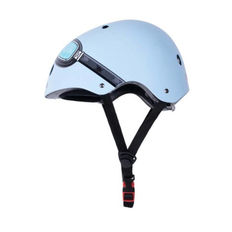 Casco Stampato Celeste Occhiali KiddiMoto