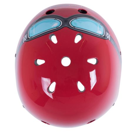 Casco Stampato Rosso Occhiali KiddiMoto