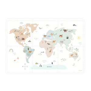 Play&Go EEVAA Worldmap – Tappeto puzzle mappa del mondo educativa