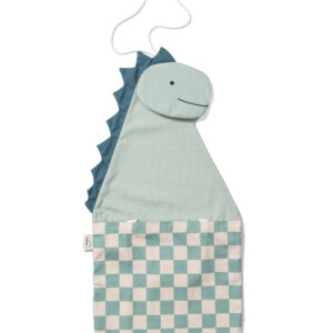 Play&Go Toto Dino – Organizer trasformabile e shopper in cotone con dinosauro verde