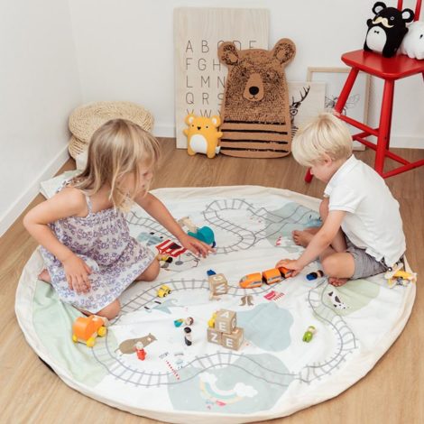 Sacco Portagiochi e Tappeto Train Play&Go