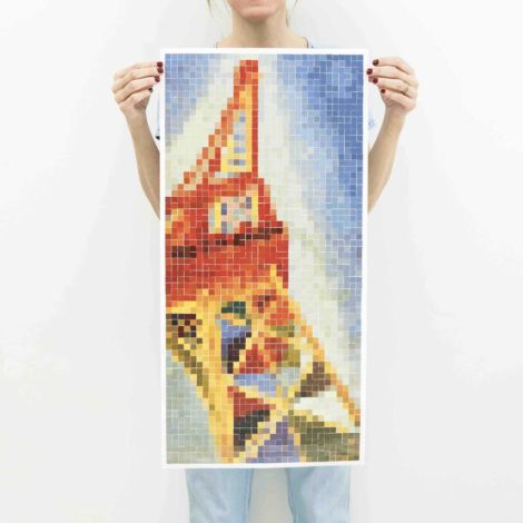 – Poster con adesivi opere d’arte – The Eiffel Tower R. Delaunay  – Poster con adesivi opere d’arte – The Eiffel Tower R. Delaunay