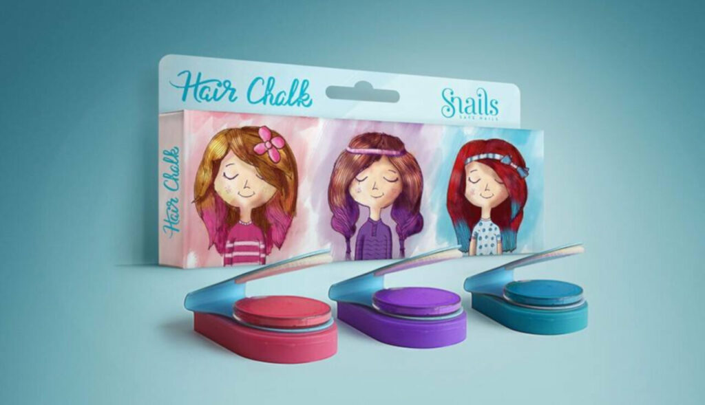 hair chlk- gesso per capelli snails