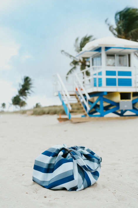 Sacco Portagiochi e Tappeto Outdoor Green stripes Play&Go