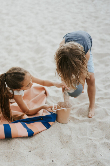 Sacco Portagiochi e Tappeto Outdoor Mokka Stripes Play&Go