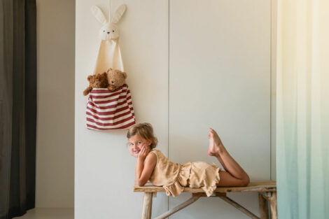 Play&Go Toto Bunny – Organizer trasformabile e shopper in cotone con coniglietto bianco