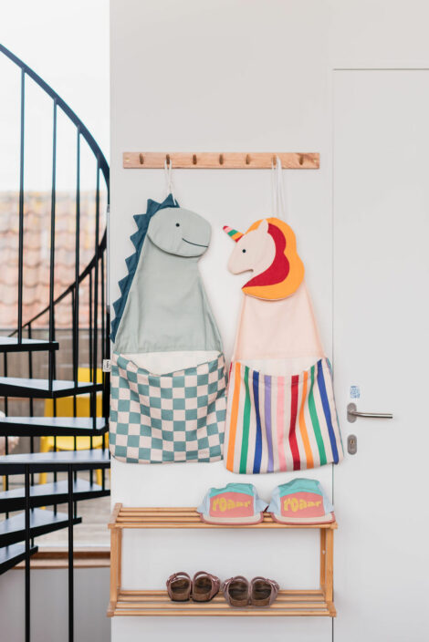 Play&Go Toto Unicorn – Organizer trasformabile e shopper in cotone con unicorno rosa