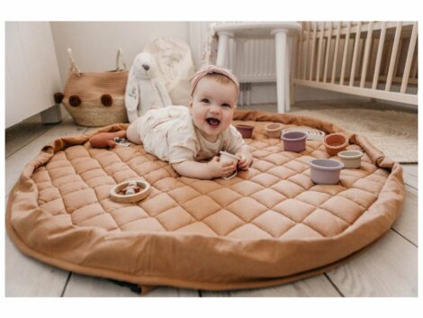Play&Go Noomad Soft Tawny Brown – Tappeto gioco imbottito e borsa 3 in 1