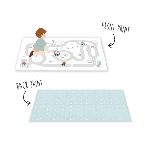 Play&Go EEVAA Road – Tappeto puzzle strade per giocare e riordinare, 120×180 cm