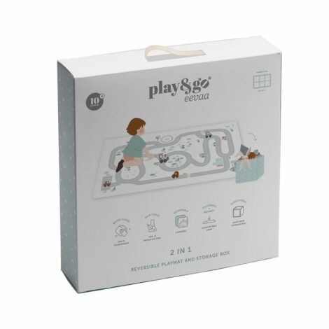 Play&Go EEVAA Road – Tappeto puzzle strade per giocare e riordinare, 120×180 cm