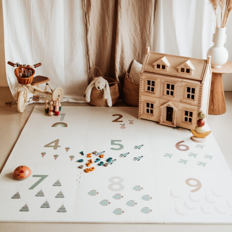 EEVAA Numbers Play&Go – Tappeto puzzle numeri educativo 180×180 cm