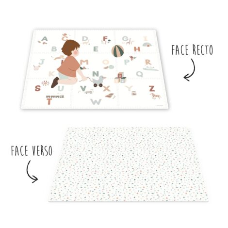 Play&Go EEVAA Alphabet – Tappeto puzzle alfabeto reversibile 180×180 cm