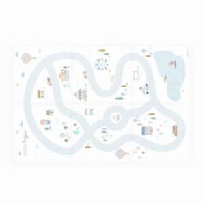 EEVAA Village Play&Go – Tappeto puzzle villaggio e casetta 3 in 1