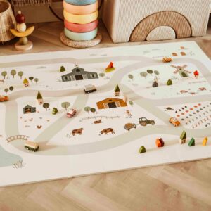 Play&Go EEVAA Farm – Tappeto puzzle fattoria con animali 120×180 cm