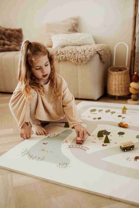 Play&Go EEVAA Farm – Tappeto puzzle fattoria con animali 120×180 cm