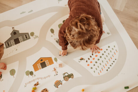 Play&Go EEVAA Farm – Tappeto puzzle fattoria con animali 120×180 cm