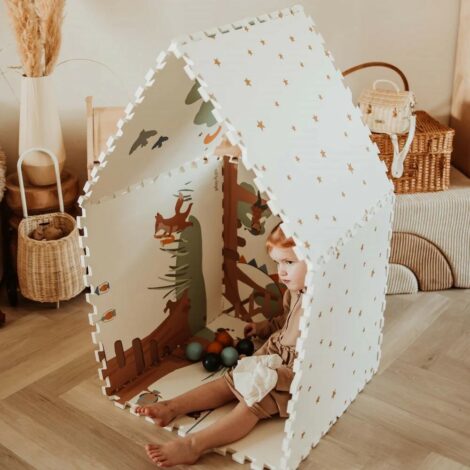 EEVAA Treehouse Play&Go – Tappeto puzzle casetta sull’albero 3 in 1