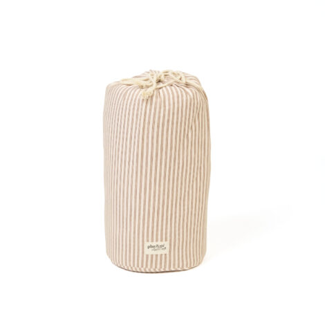 Play&Go Noomad Soft Stripes Brown – Tappeto gioco imbottito e borsa 3 in 1