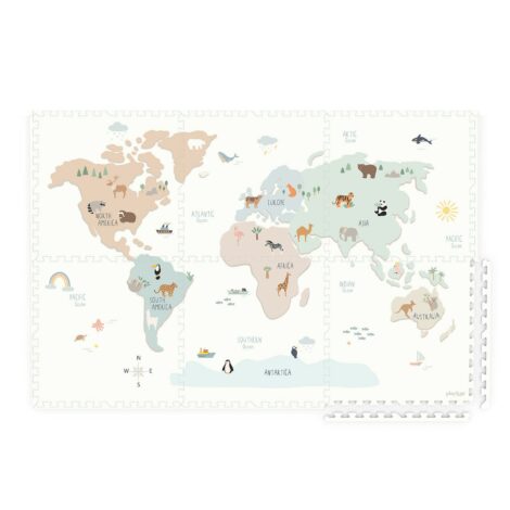 Play&Go EEVAA Worldmap – Tappeto puzzle mappa del mondo educativa