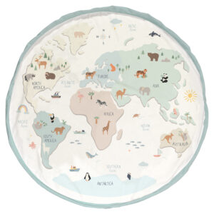 Play&Go Noomad Worldmap Colors – sacco portagiochi e tappeto gioco 2 in 1