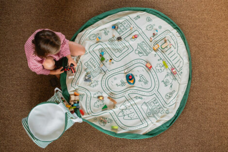 Play&Go Soo Road – tappeto gioco e cestino portagiochi 2 in 1