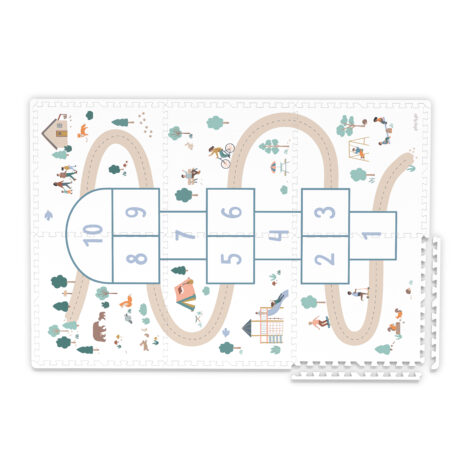 EEVAA Hopscotch Play&Go – Tappeto puzzle gioco della campana 120×180