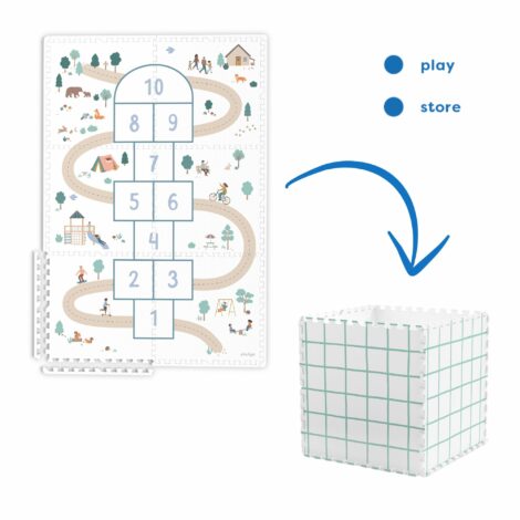 EEVAA Hopscotch Play&Go – Tappeto puzzle gioco della campana 120×180