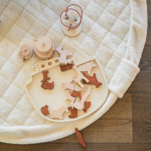 Play&Go Noomad Soft Teddy Oat – Tappeto morbido da viaggio e borsa cambio