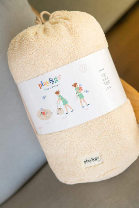 Play&Go Noomad Soft Teddy Oat – Tappeto morbido da viaggio e borsa cambio