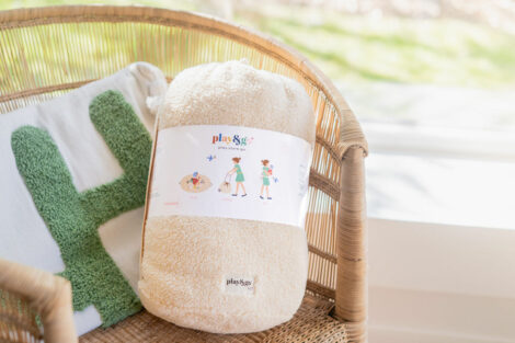 Play&Go Noomad Soft Teddy Oat – Tappeto morbido da viaggio e borsa cambio