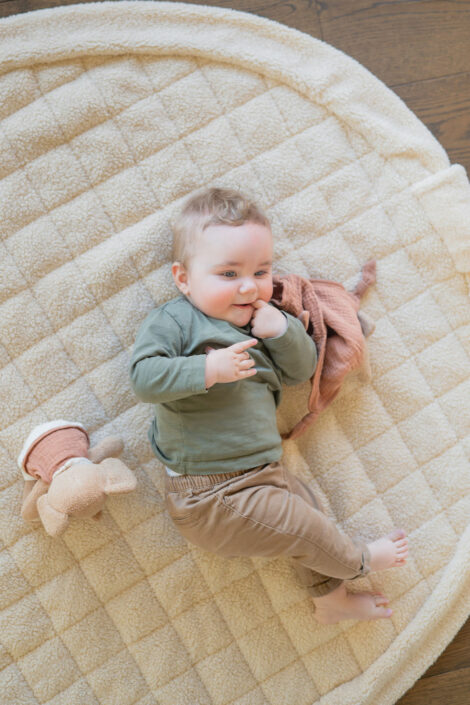 Play&Go Noomad Soft Teddy Oat – Tappeto morbido da viaggio e borsa cambio