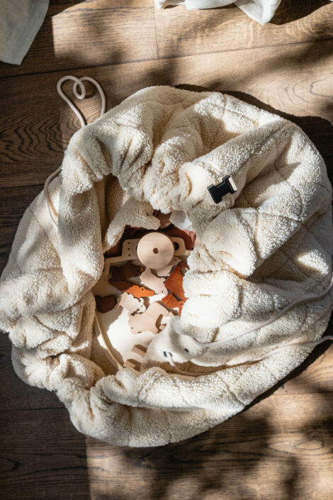 Play&Go Noomad Soft Teddy Oat – Tappeto morbido da viaggio e borsa cambio