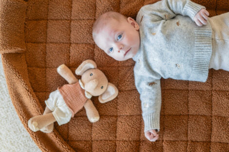 Noomad Soft Teddy Brown Play&Go – Tappeto neonato 120 cm e sacca porta giochi