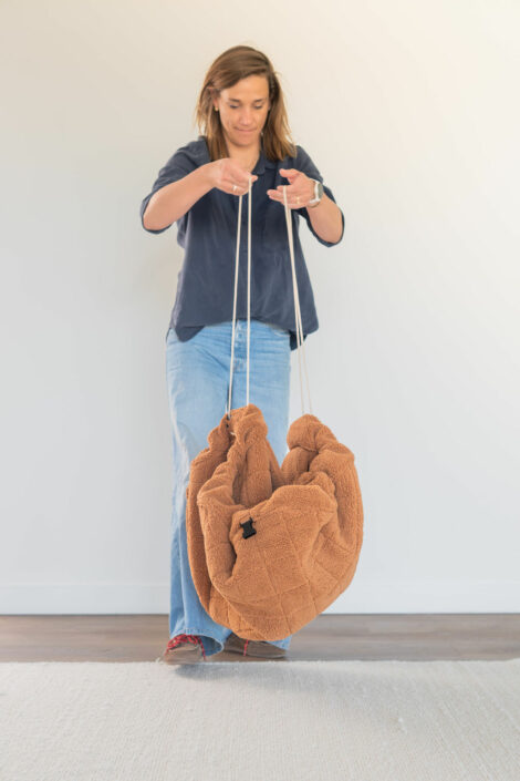 Noomad Soft Teddy Brown Play&Go – Tappeto neonato 120 cm e sacca porta giochi